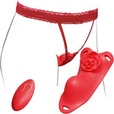 Vibrador masajeador de clítoris Rose Wearalbe con braguita y control remoto